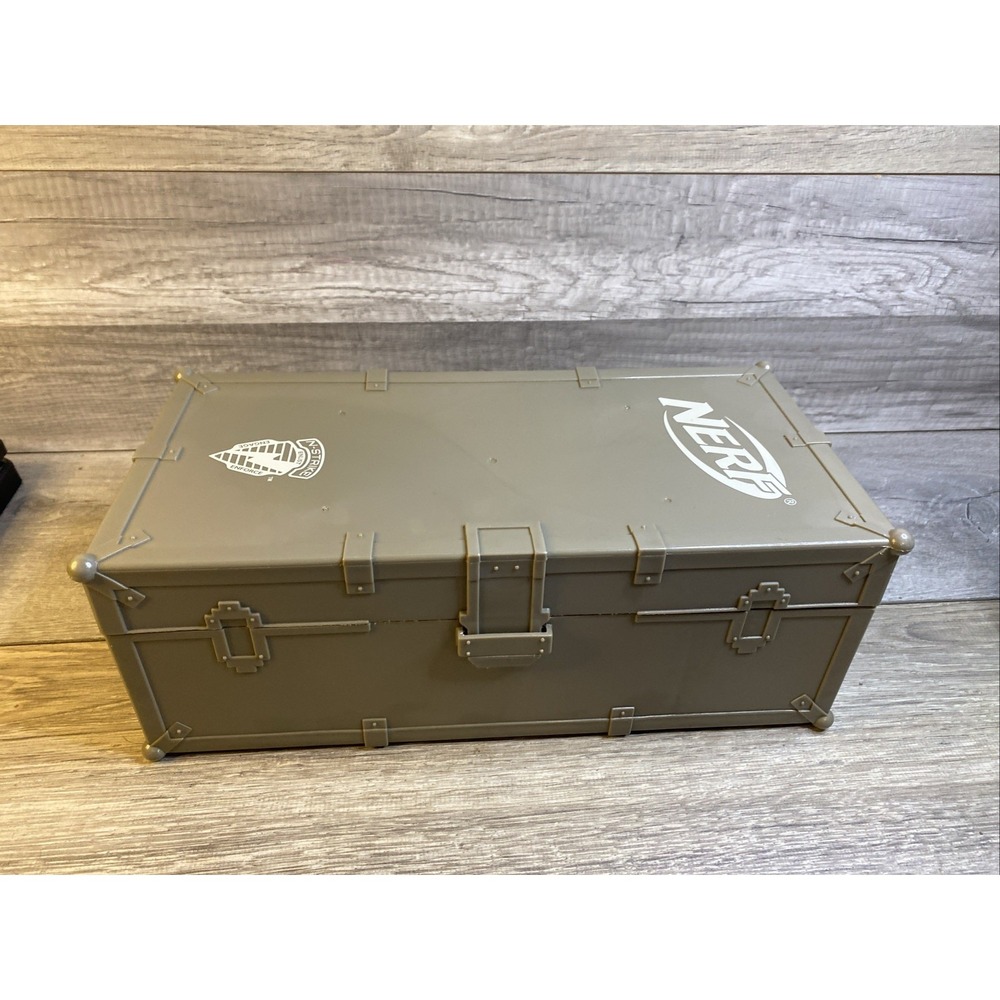 Nerf N-Strike Gun Ammo Gray Storage Box Foot Locker Crate Case